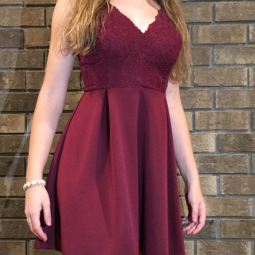 charlotte russe maroon dress
